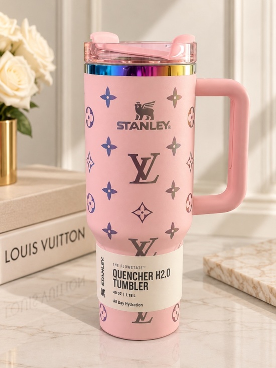 Stanley Other - Stanley Pink & Gold Multicolor 40 OZ Tumbler with Handle
